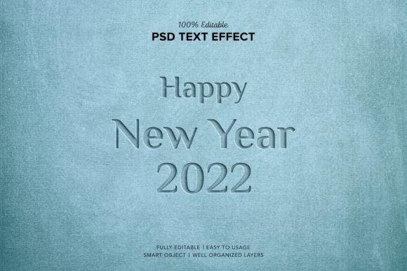 2022 New Year 3D Text Effect