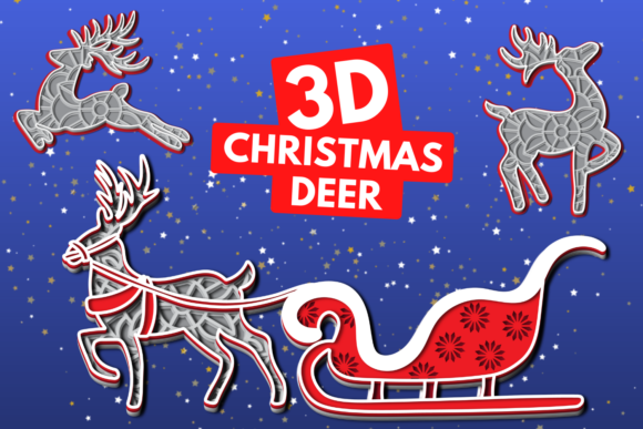3D Christmas Deer SVG Bundle: A Creative Resource for Every Occasion