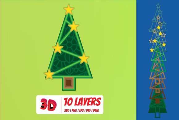 3D Christmas Tree 4 SVG Cut File: A Creative and Practical Design Resource
