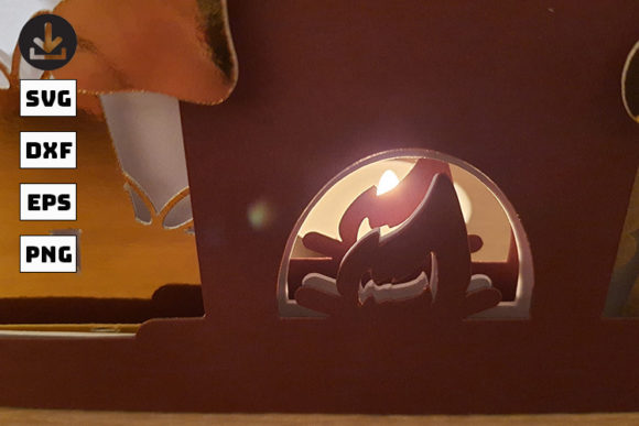 3D Papercut Christmas Fireplace and Chimney: A Unique Blend of Art and Tradition
