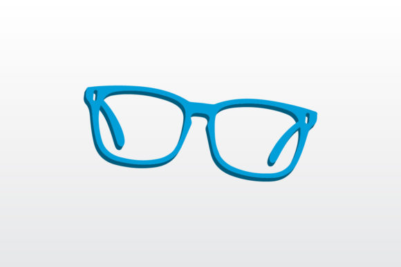 3D Style Blue Gradient Eyeglasses Icon Explained