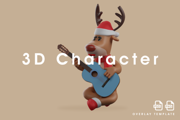 A Musician Christmas Deer 3D Cartoon: A Unique Blend of Art and Holiday Cheer