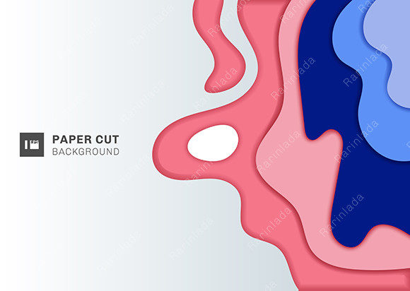 Abstract 3D Fluid Wave Paper Cut Style: A New Visual Language for the Digital Age