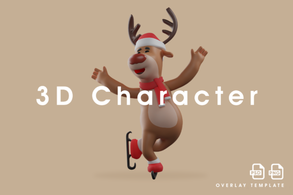 Attractive 3D Christmas Deer Picture: A Unique Way to Celebrate the Holiday Season