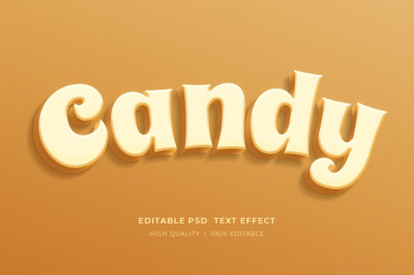 Candy 3D Editable Style Text Effect for Modern Design Projects