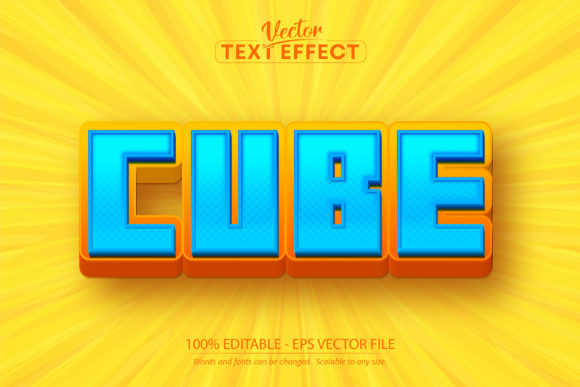 Cube Cartoon Style 3D Text Effect: A Creative Tool for Digital Design
