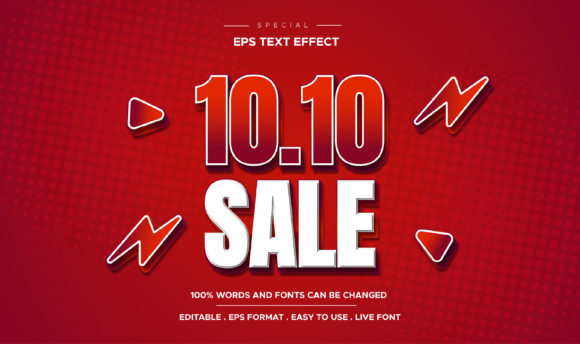 Editable Red Bold 3d Text Effect