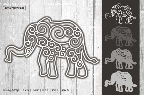 Elephant 1 Vector SVG 3D Layered: Bold, Unique, and Versatile