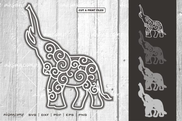 Elephant 8 Vector SVG 3D Layered: A Powerful Tool for Creative Professionals