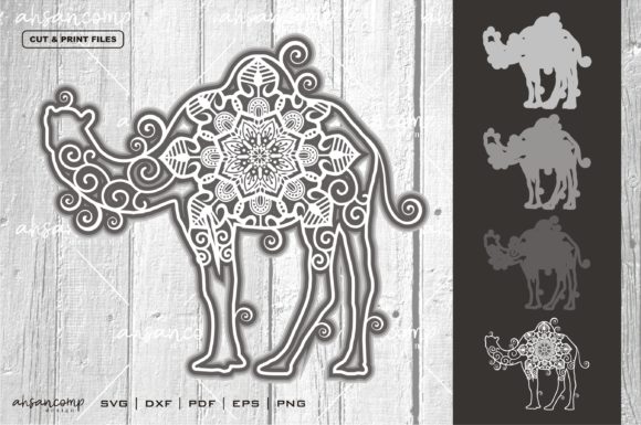 Exploring the Potential of Camel Mandala Vector 3D Layered 5