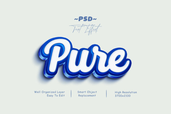 Pure Blue Color PSD 3D Text Effect: A Deep Dive into Digital Design Potential