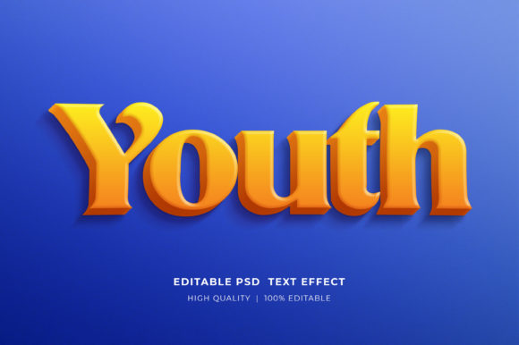 Youth Editable 3D Text Style Effect: A Creative Tool for Modern Designers